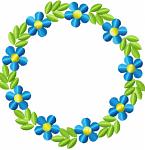 Round frame for monogram - Letters not included Machine Embroidery Design 