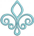 Fleur de lis machine embroidery design 