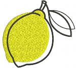 Yellow lemon machine embroidery design  