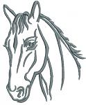 A beautiful horses muzzle machine embroidery design, instantly download  