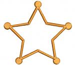 star  Machine Embroidery Design -  Instant Download 4 x 4