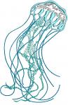 Medusa jellyfish Machine Embroidery Design  