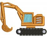 Excavator design machine embroidery design 
