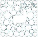 Quilt deer Machine Embroidery Design 