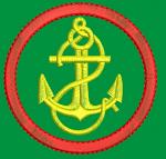 Nautical Anchor in Red Circle Machine Embroidery Design, Maritime Emblem Pattern 