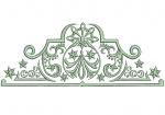 Scroll Baroque Border Machine Embroidery Design, Instant Download 