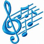 Treble Clef, music, notes Machine Embroidery Designs, instantly download 