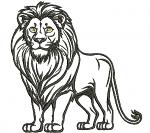 Lion Machine Embroidery Design, Instant Download  