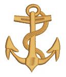 Nautical Anchor Machine Embroidery Design, Maritime Symbol Pattern 