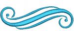 Monogram Border curl border design machine embroidery design 