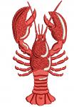 Red Lobster Machine Embroidery Design, Claws Crustacean Seafood Digital File, Marine Animal Pattern 