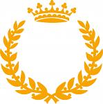 Royal Crown and laurel wreath  SVG. dxf, PNG. EPS. jpg big size 300 dpi 