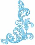 Floral Ornament machine embroidery design – instant download 