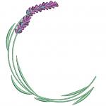 Lavender embroidery round frame – lavender wreath machine embroidery design 