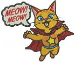 Super cat meow Machine Embroidery Designs, instantly download 