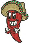 Mexican Red Chili Pepper Machine Embroidery Design 