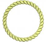 Rope Frame monogram Frame Machine Embroidery Design 