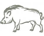 Wild boar Embroidery Machine Embroidery Design, Instant Download including cap size 