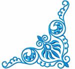 Corner pattern   embroidery design - instantly download 
