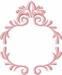 Monogram frame machine embroidery design 