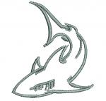 Shark machine embroidery design