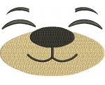 Muzzle with closed eyes  Machine Embroidery Designs, instantly download 