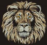 Lion Head Machine Embroidery Design, Majestic Big Cat Portrait Pattern 
