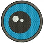 Big Blue Eye for a Doll Machine Embroidery Design 
