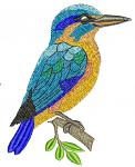 Kingfisher Machine Embroidery Design  