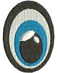 Oval Blue Eye Machine Embroidery Design