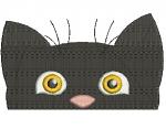  Peeking cat machine embroidery design – instant download 