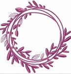 Laurel Wreath for monogram / Monogram frame machine embroidery design 