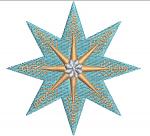 Christmas Star Machine Embroidery Design 