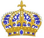 Colorful Royal Crown Machine Embroidery Design 3 Sizes 