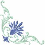 Scroll Corner Machine Embroidery Design 