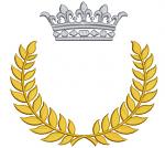 Crown and laurel wreath Machine Embroidery Design  