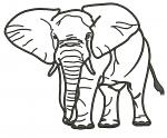 Elephant Machine Embroidery Design 