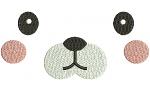 Tilda style cat face for dolls or clothing machine embroidery design 