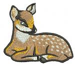 Free Cute Baby Deer Fawn Machine Embroidery Design Sample, Spotted Fawn File  