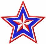 Usa flag star machine embroidery design 