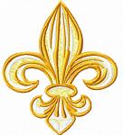 Fleur de lis lys French France Monarchy Symbol machine embroidery design, instantly download 