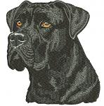 Cane Corso Dog Machine Embroidery Design, Dense Stitch Style, Large Hoop Format  