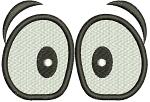 Cartoon toy eyes (soft plush doll) Machine Embroidery Designs, instantly download Eyes Embroidery Design. Face Embroidery Design