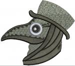 Plague Doctor Machine Embroidery Design, instantly download 