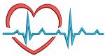 Heart and Pulse Machine Embroidery Design 