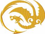 Dragon design machine embroidery design 