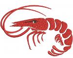 Shrimp  Machine Embroidery Design 
