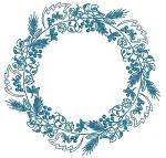 Round monogram wreath / floral Frame for monogram / Monogram frame machine embroidery design 