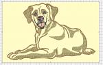 Labrador machine embroidery design 