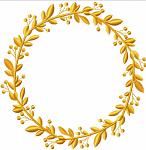 Rustic Wedding Style Floral Frame for Monogram – Machine Embroidery Design 
